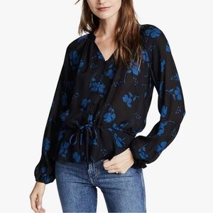 Parker Rosalie Silk Blend Long Sleeve Blouse | Fulton Stems | Size S